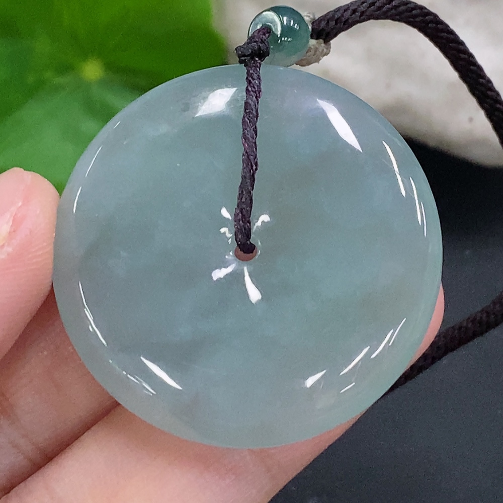 F31596225 Jadeite Safety Pendant Total Weight with Rope Approx. 18.3g