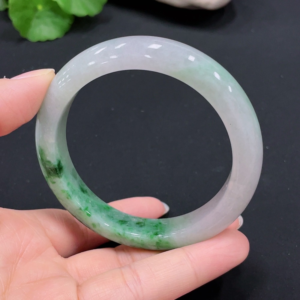 F26984569 Jadeite Round Bangle Size 58.2 Total Weight Approx. 63.17g