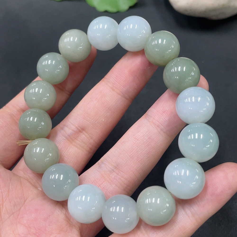 F21359612 Jadeite Bracelet Approx.13.8mm Total Weight 72.777g