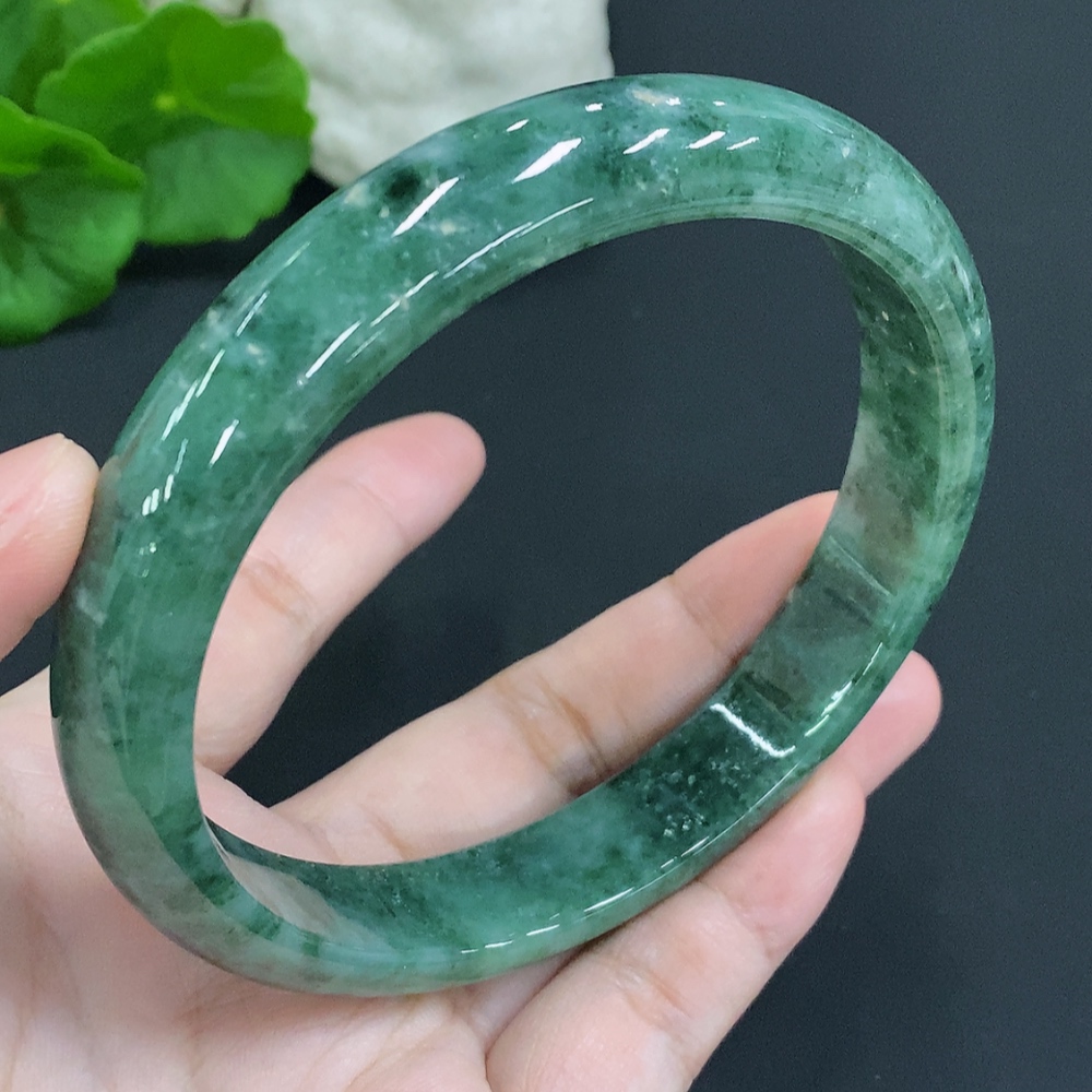 F35106054 Jadeite Round Bracelet Size 76.2 Total Weight Approx. 90.2g