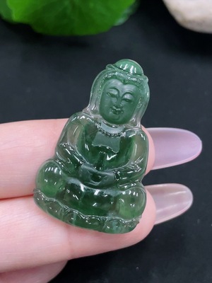 F35127839 Jadeite Guanyin Pendant Total Weight Approximately 5.3g
