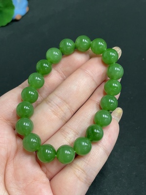 H32804606 Hetian Jade Bracelet Approx. 9.5mm Total Weight Approx. 26.7g