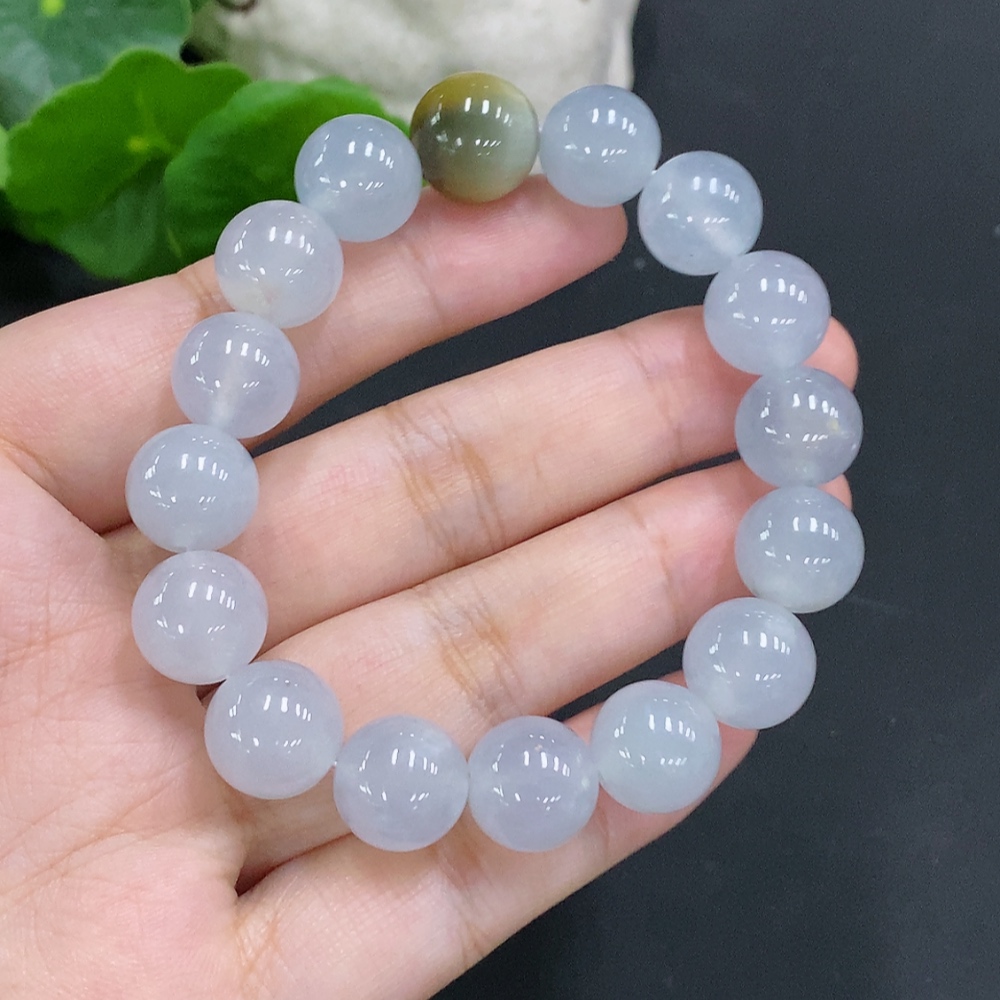 F33933333 Jadeite Bead Necklace Approx. 11.5mm Total Weight Approx. 46.1g (Matching Beads Non-A)