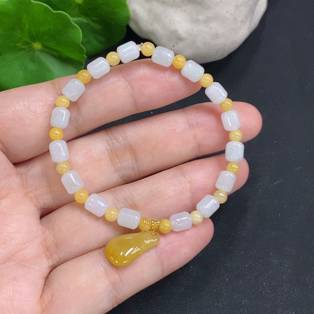 F29316697 Jadeite Beaded Necklace approx. 5mm (18K Gold) Total Weight approx. 8.4g (Color origin undetermined)