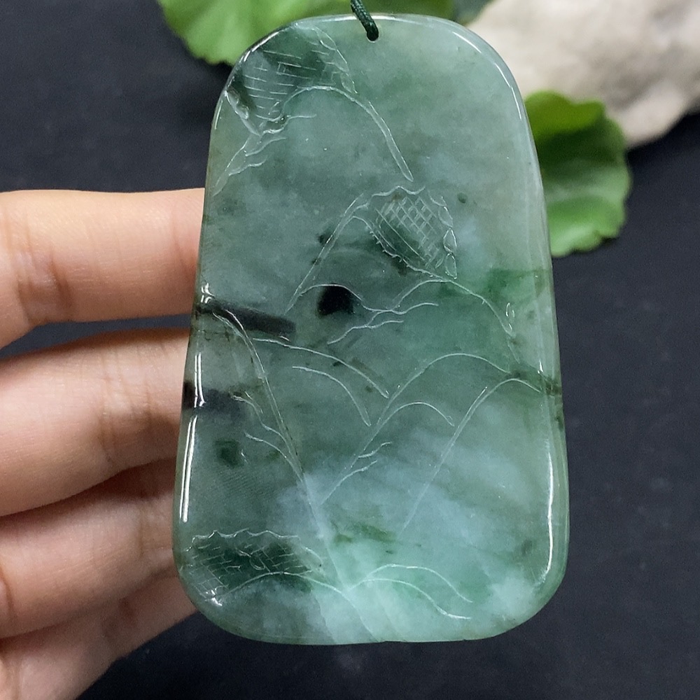 F30515723 jade landscape pendant
