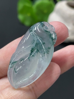 F35108544 Jadeite Magnolia Pendant Total Weight Approx. 10.8g