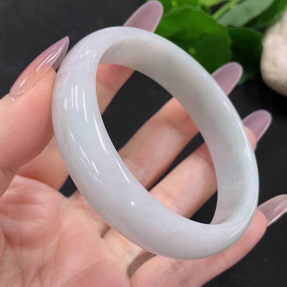 F35141971 Jadeite Round Bangle Size 56.6 Total Weight Approx. 50.9g