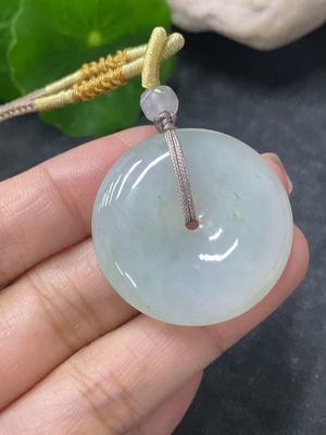 F34998285 Jadeite Pendant Peace Knot Total Weight Approx. 14g with Rope