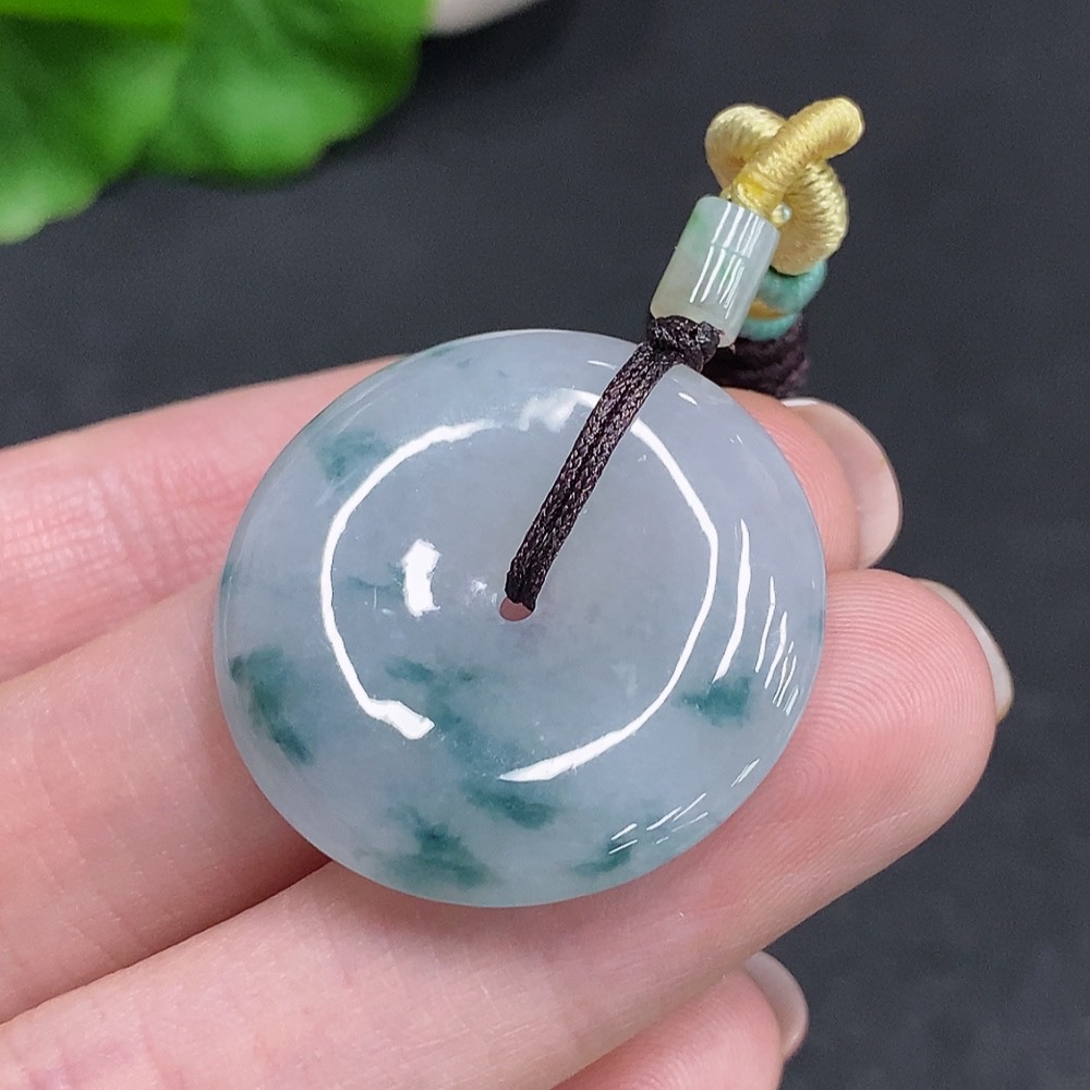 F34035343 Jadeite Safety Pendant Total Weight Approx. 10.4g (Including Rope Weight)