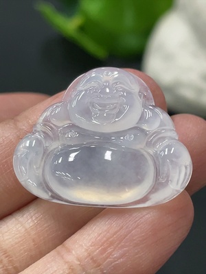 F33837252 Jadeite Buddha Pendant Inlaid Piece