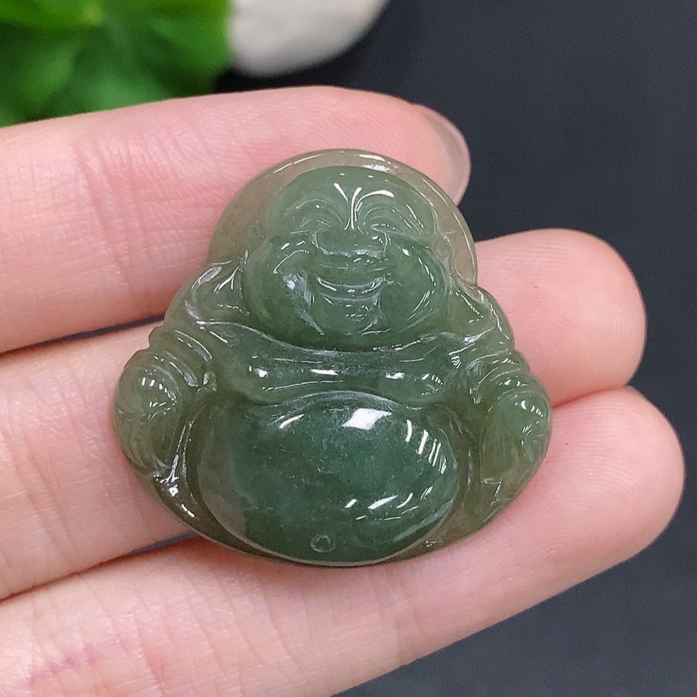 F35079738 Jadeite Buddha Pendant Total Weight Approx. 7.5g