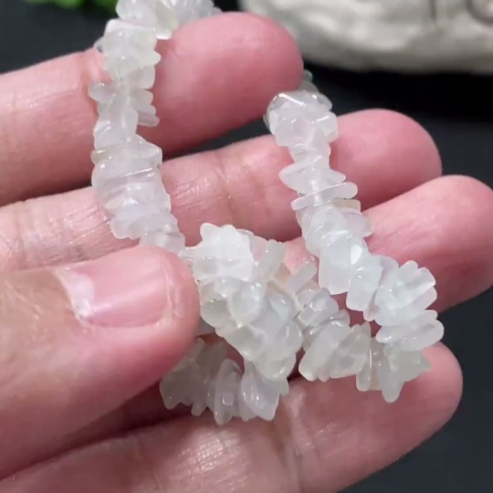 F35109558 Jadeite Auspicious Fragmented Bracelet Total Weight Approx. 10g Non-Gold Beads