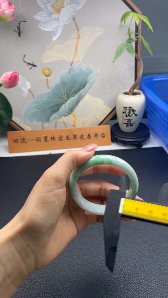 F33832033 Jadeite Regular Bangle (Total Weight: Approx. 50g, Inner Diameter: 57)