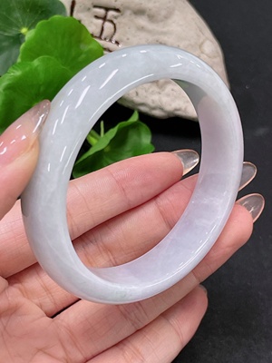 F34984440 Jadeite Round Bangle Total Weight Approx. 58.45g Size 56