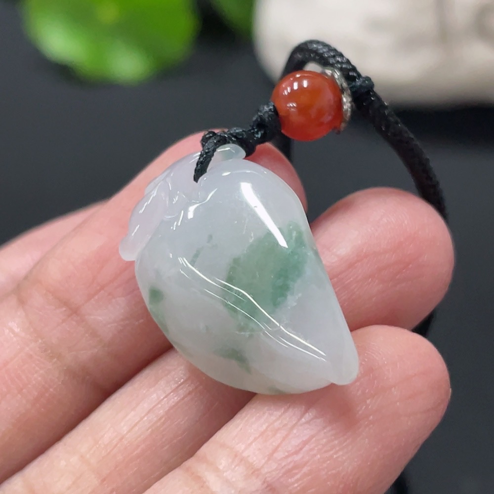 F30448954 Jadeite Fu Peach Pendant