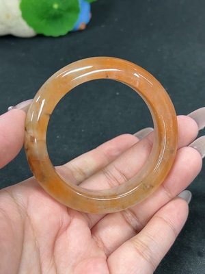 H41923511 非洲翠(独龙玉)正圈手镯 圈口51.1 货品总重约51.1g