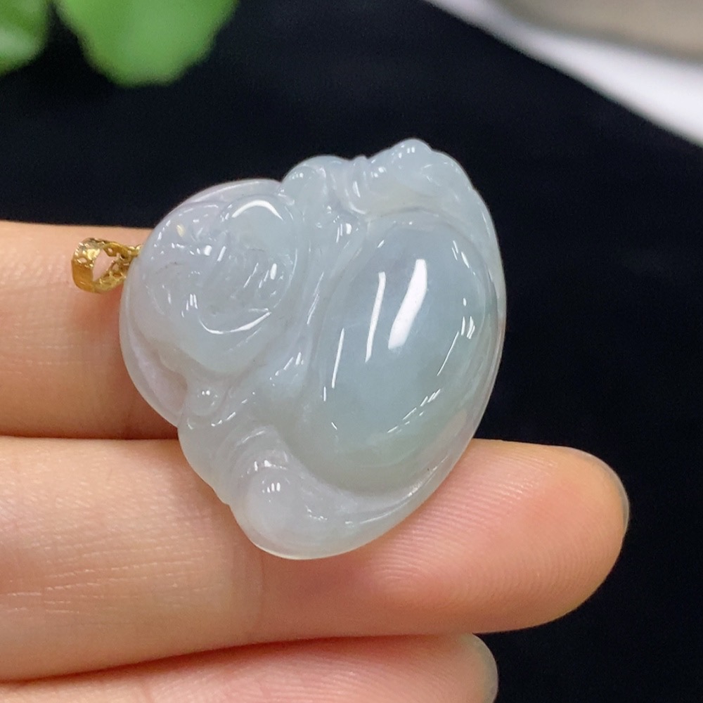F31600222 JadeiteBuddha Pendant 18k Total Weight Approx.6.69g