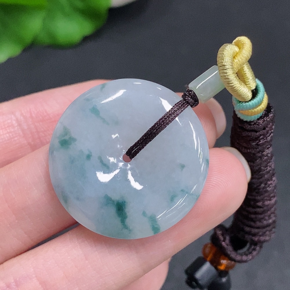 F34035343 Jadeite Safety Pendant Total Weight Approx. 10.4g (Including Rope Weight)