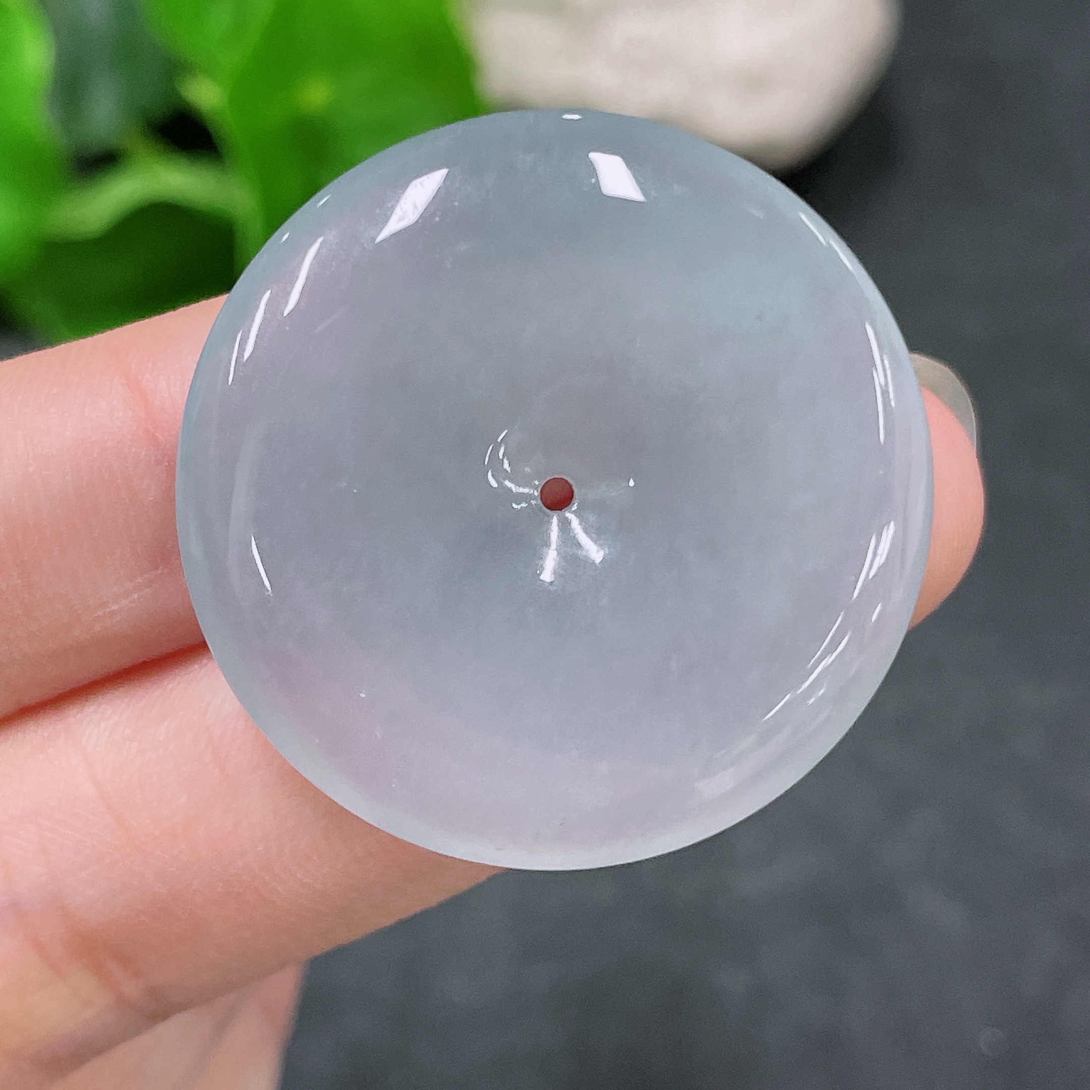 F32811743 Jadeite Pendant Peace Buckle Total Weight Approx. 10.92g