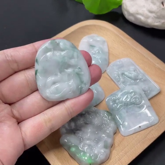 F33875967 Jadeite Pendant Containing Other Mineral Components