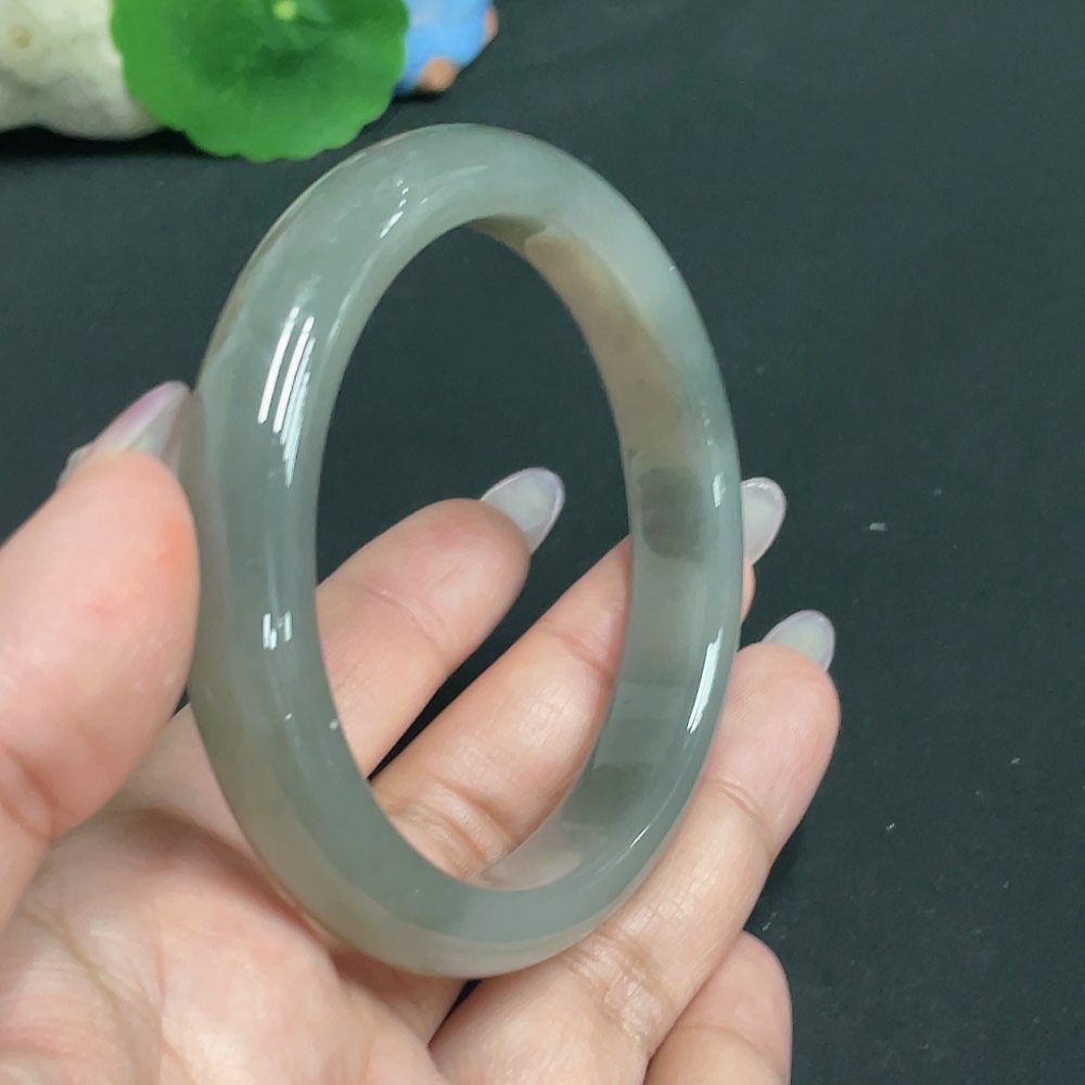 H33939597 Hetian Jade Round Bracelet Size 59.3 Total Weight Approx. 50.7g