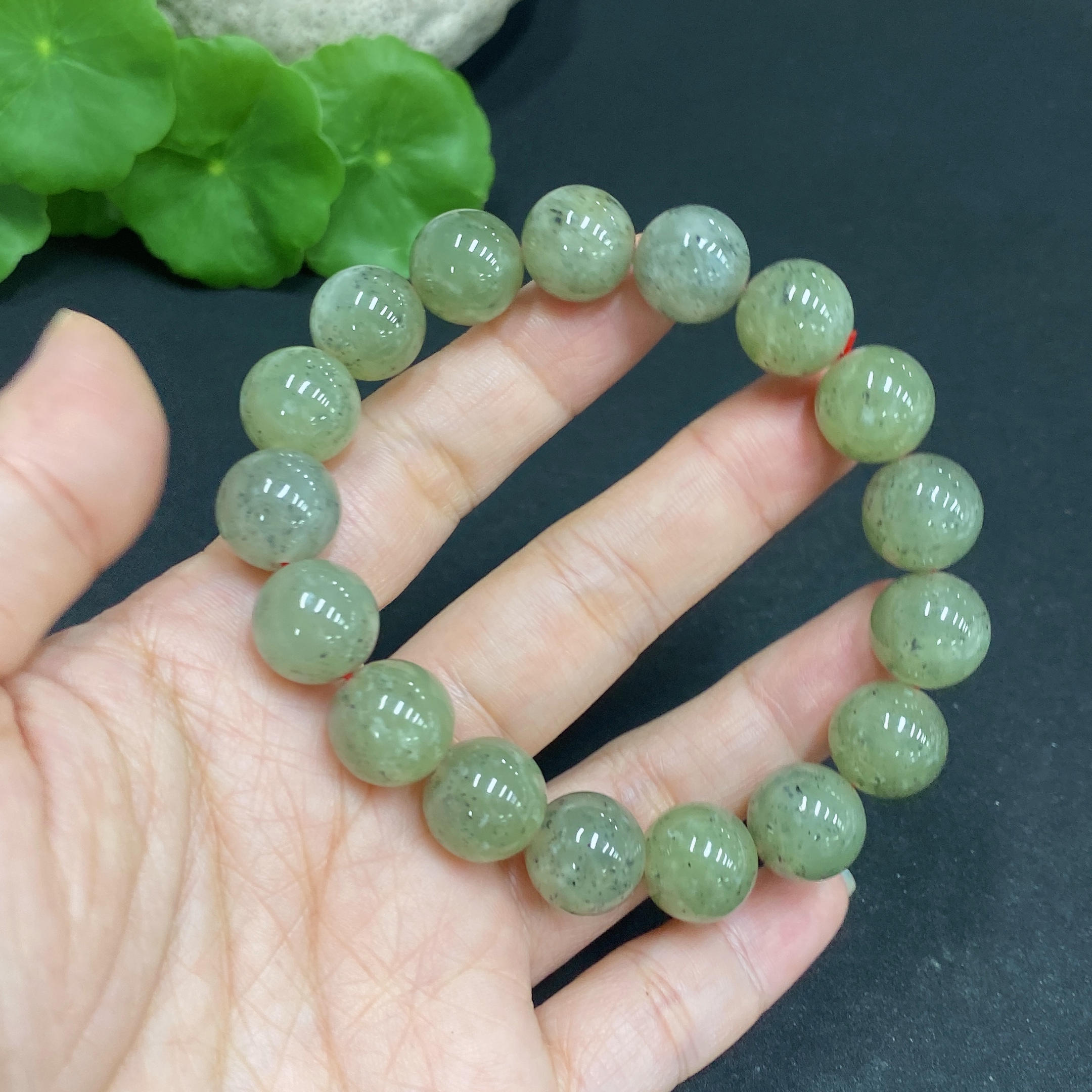 H34015776 Hetian Jade Bracelet Approx.11.7mm Total Weight Approx.45.1g
