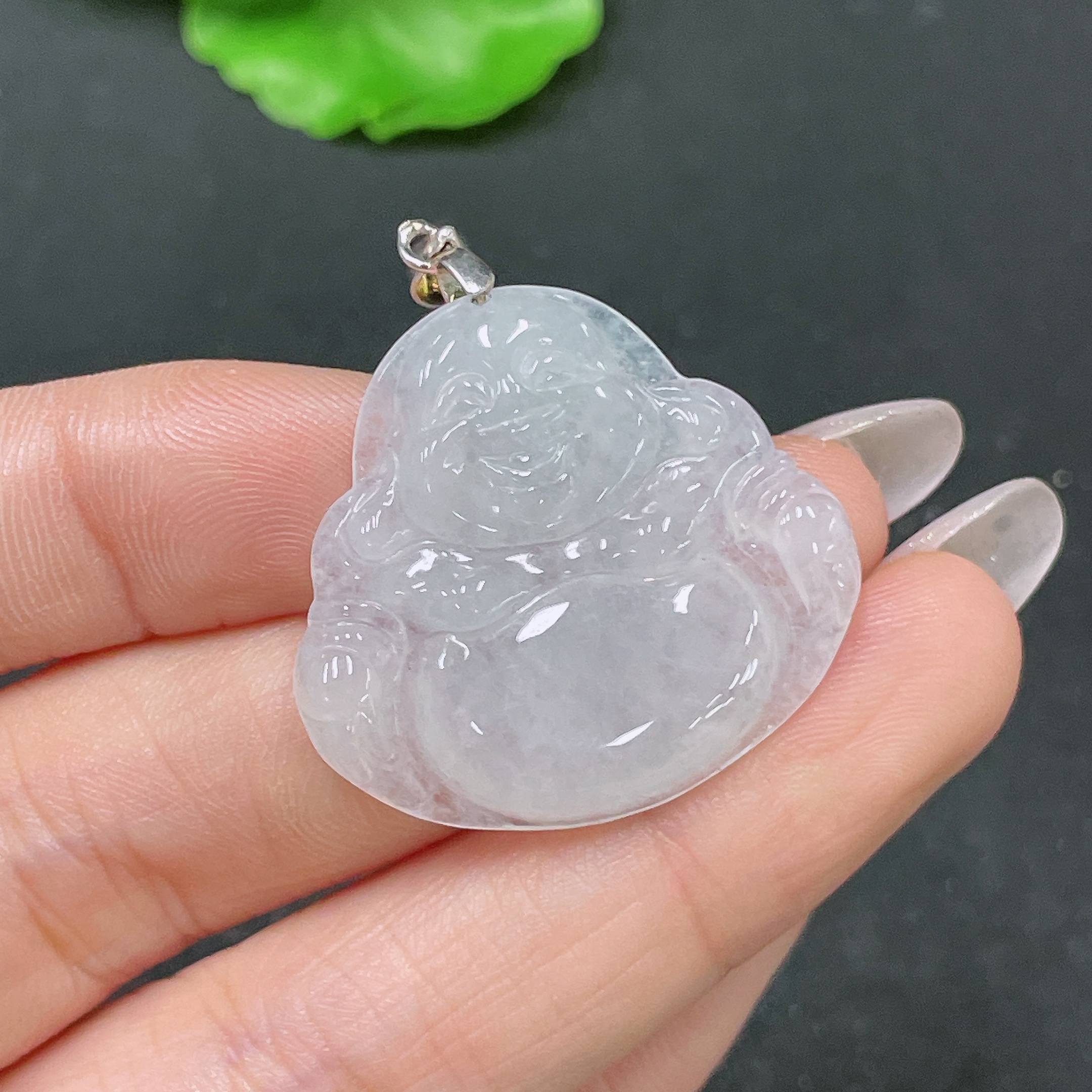 F35104493 Jadeite Buddha Pendant Non-Gold Total Weight Approx. 6.83g