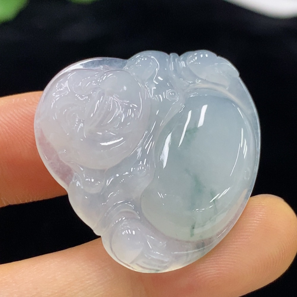 F34975040 Jadeite Buddha Pendant Total Weight Approx. 9.54g