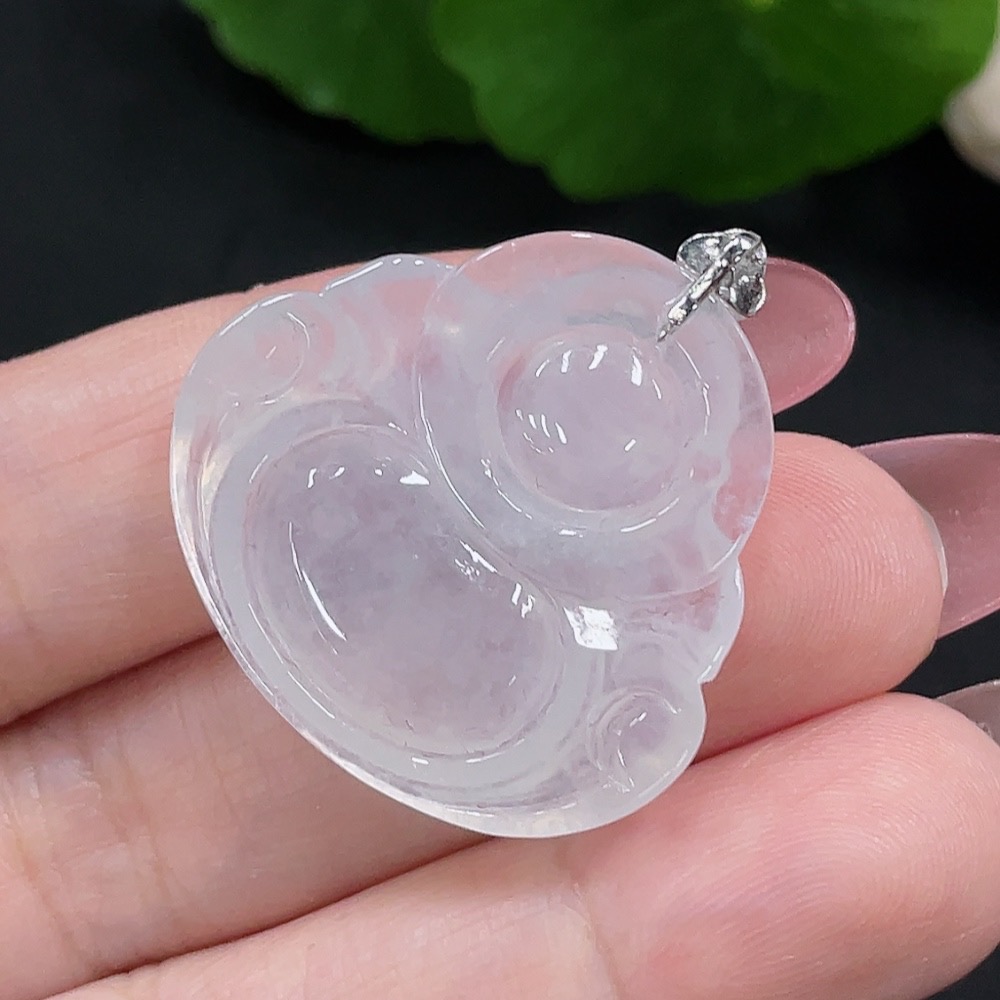 F34981854 Jadeite Buddha Pendant with 18K Gold, Total Weight Approx. 6.2g