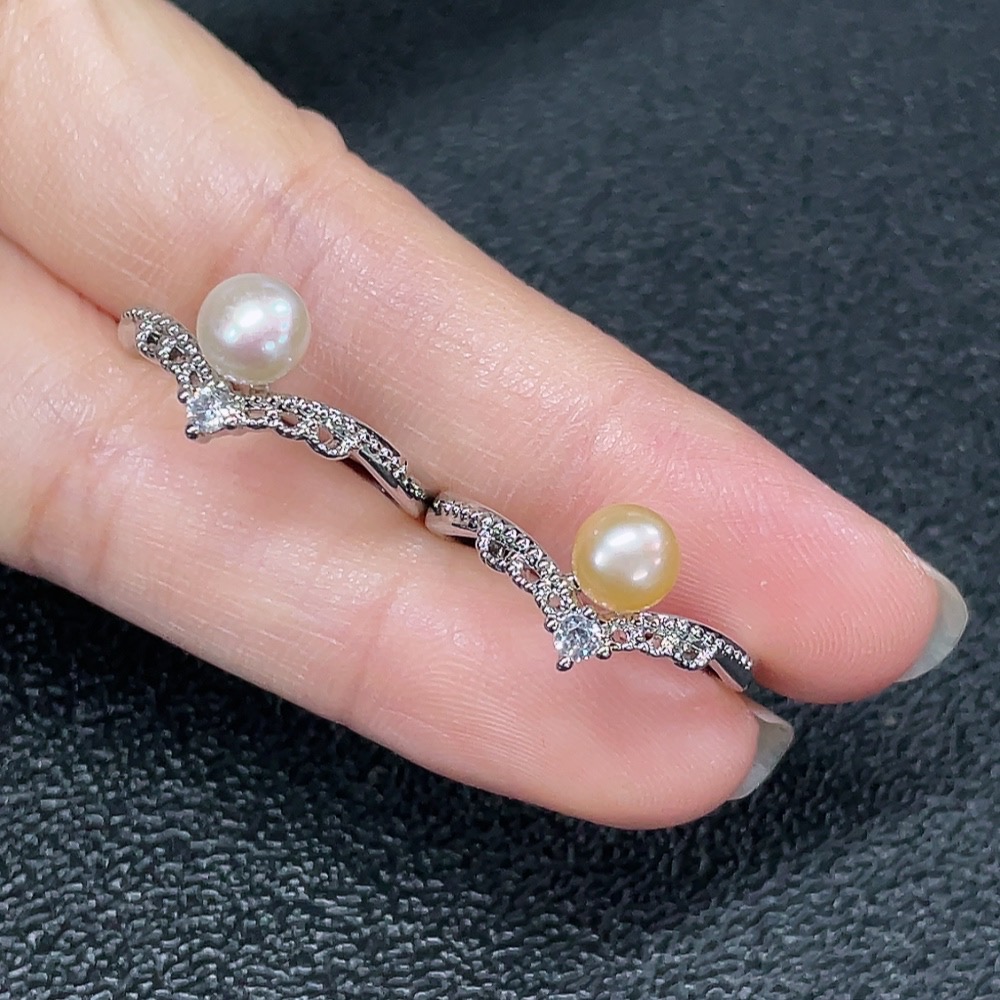 C34038141 Pearl Ring Non-Gold Adjustable Total Weight Approx. 4.04g Sell as a Lot
