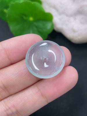 F46566352 翡翠平安扣挂件 货品总重约2.79g