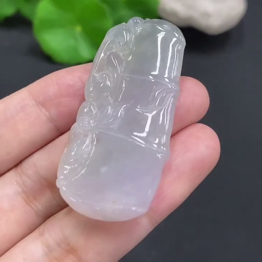 F30570002 Jadeite Bamboo Pendant Total Weight Approx. 15g