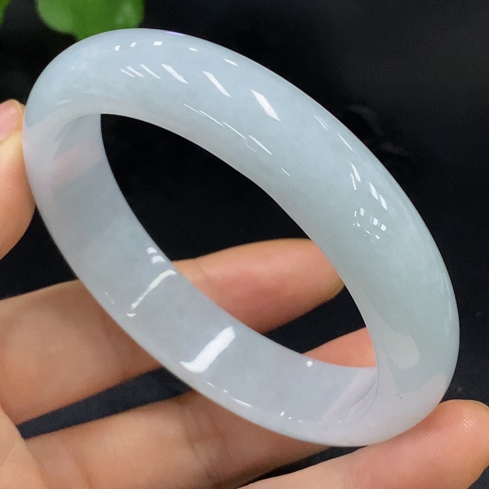 F28206470 Jadeite Round Bangle, Total Weight Approx. 57.49g, Size 57.5