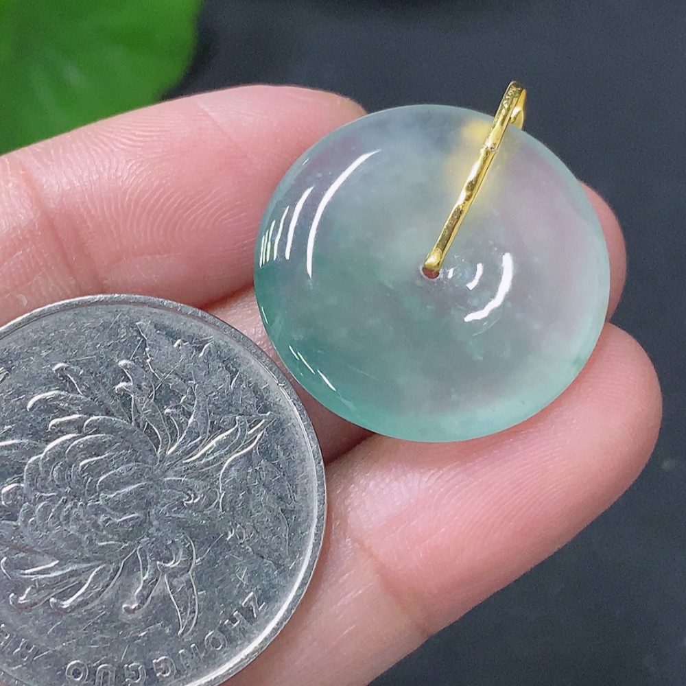 F32710651 Jadeite Pendant Peace Knot 18k Total Weight Approx. 3.69g