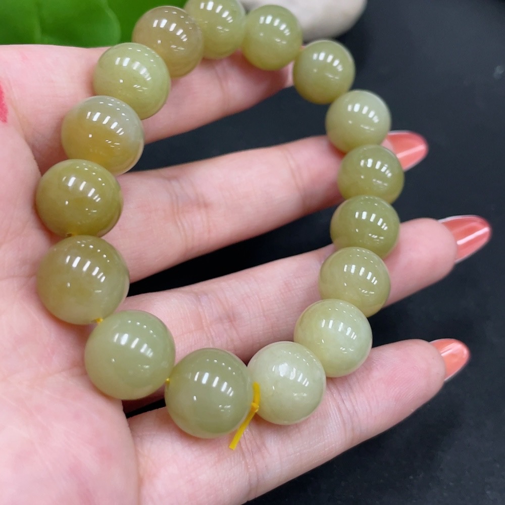H34026029 Hetian Jade Bracelet, Approx. 11.7mm, Total Weight Approx. 41.3g