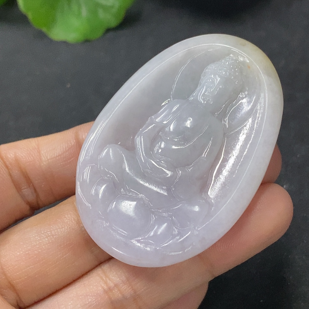 F33887929 Jadeite Pendant Buddha Plaque Total Weight Approx. 17.98g