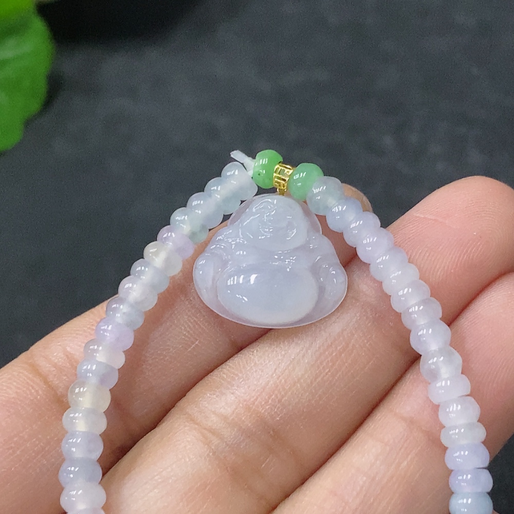 F33930109 Jadeite Buddha Bracelet No Imprint Surface Gold Content Au73% Total Weight Approx.7.16g