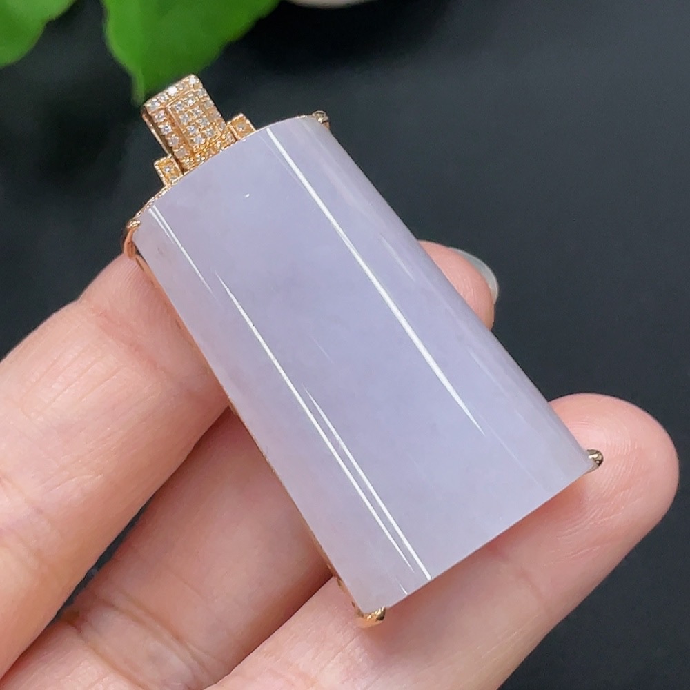 F22515465 Jadeite Plain Pendant with 18K Gold Setting Total Weight Approx. 17.5g