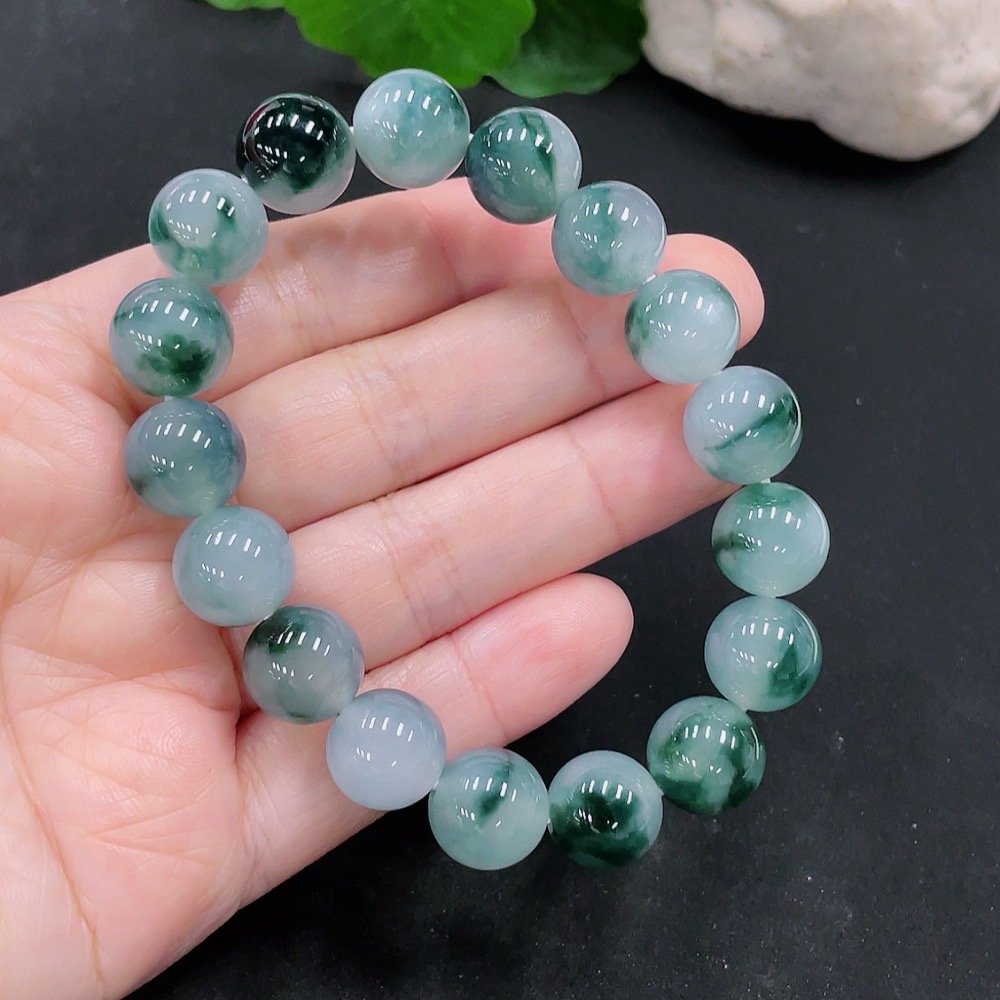 F28287525 Jadeite Bead Bracelet Approx. 11.8mm Total Weight Approx. 49.2g