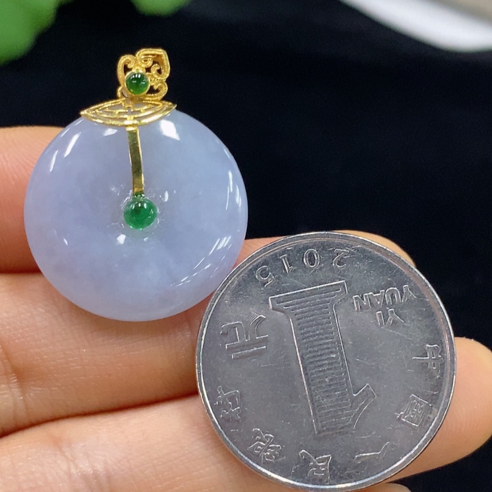 F34947612 Jadeite Peace Knot Pendant 18k Total Weight Approx. 5.49g With Non-Grade A Beads