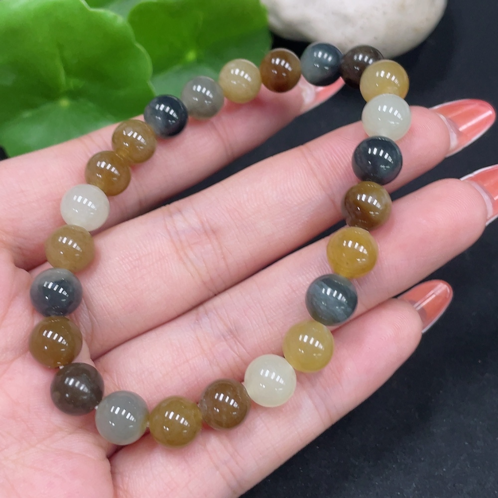 H34027264 Hetian Jade Bracelet, approx. 7.8mm, total weight approx. 18.6g