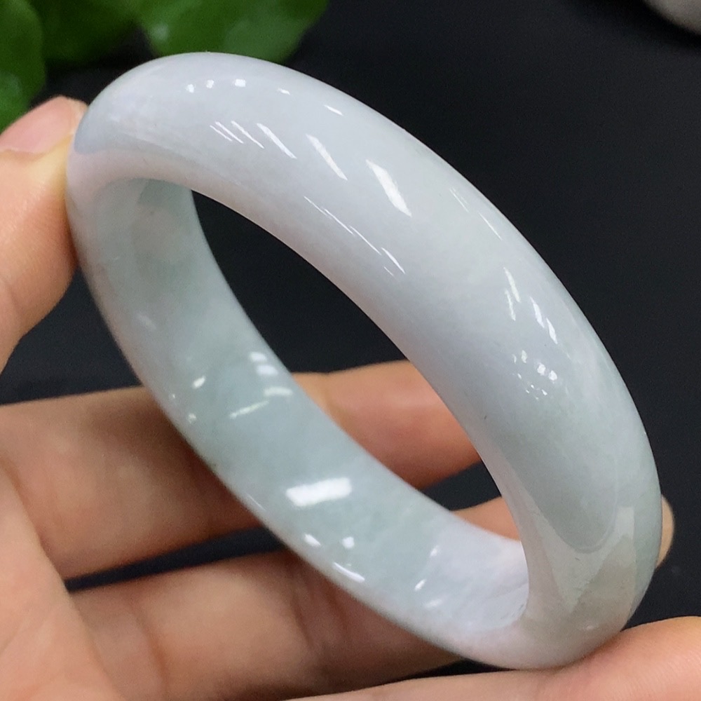 F29335470 Jadeite Round Bangle Size 54.8 Total Weight Approx. 63.26g