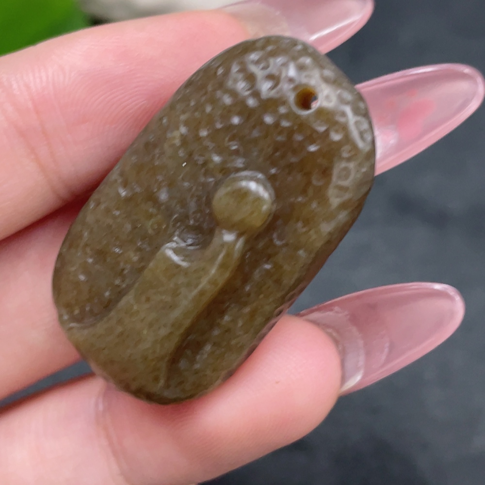 H33925408 Hetian Jade Pendant - Enlightenment, Total Weight About 11.8g