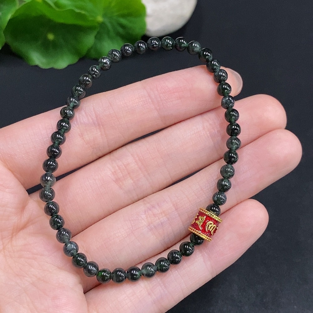 F35123977 Jadeite Bracelet Non-Gold Inlaid Total Weight About 6.2g Size Approximately 3.9mm