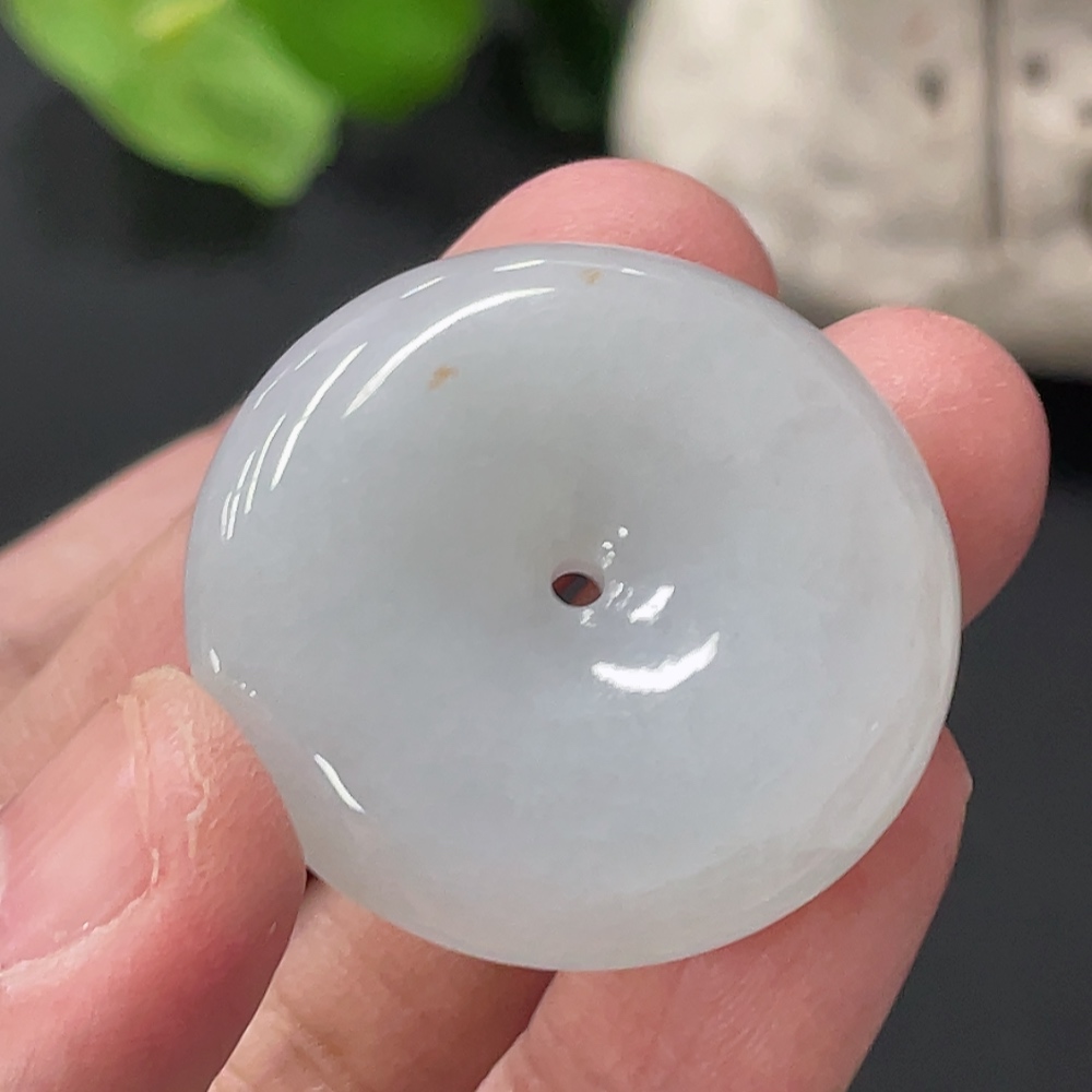 F34076810 Jadeite Safety Buckle Pendant Total Weight About 12.87g