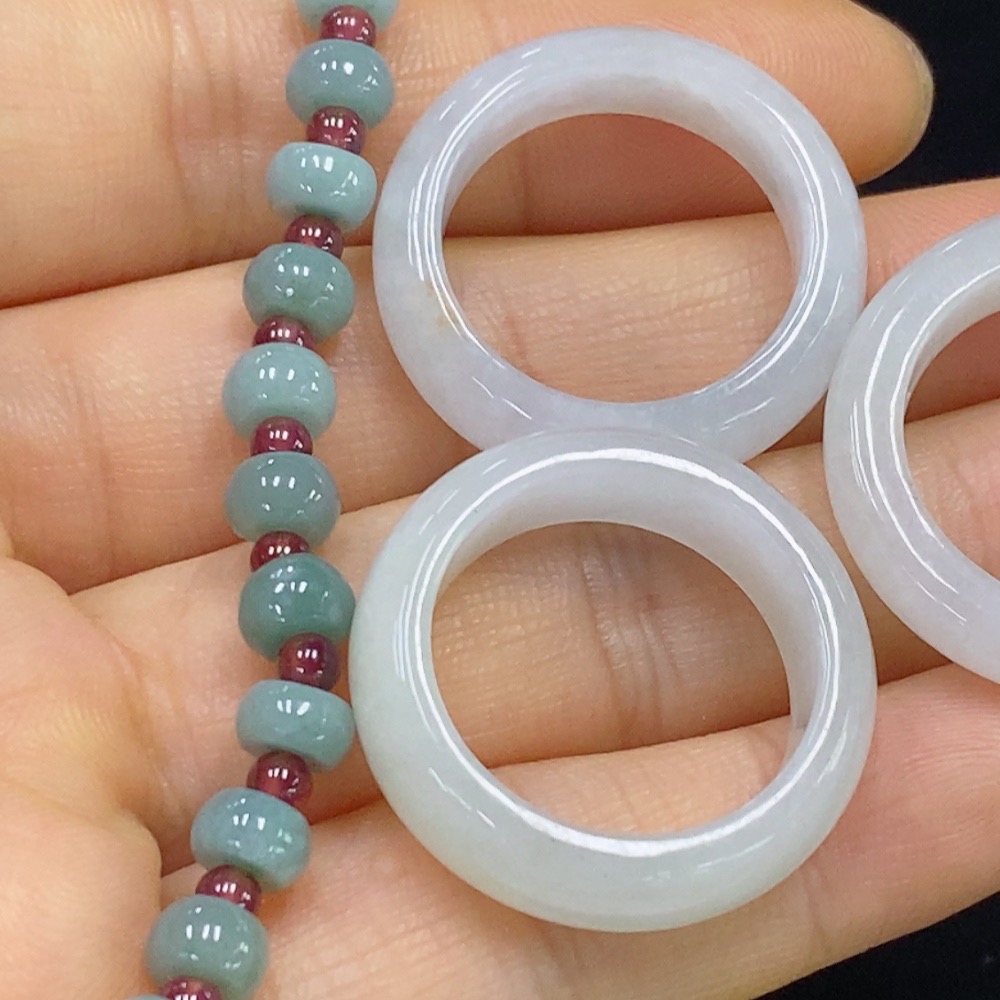 F35136475 Jadeite Ring/Bracelet Sell as a Lot with Non-Grade A Beads
