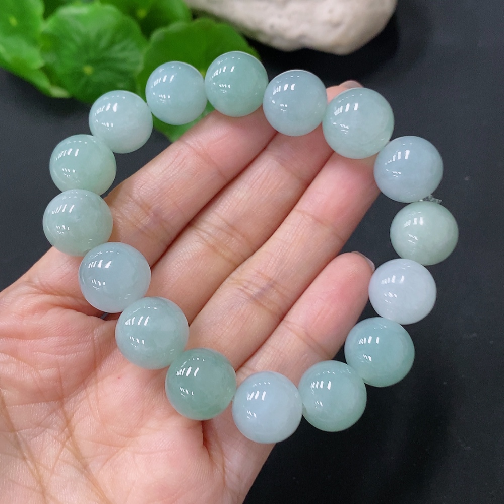 F34076645 Jadeite Bracelet Approx.12.7mm Total Weight About 53.8g