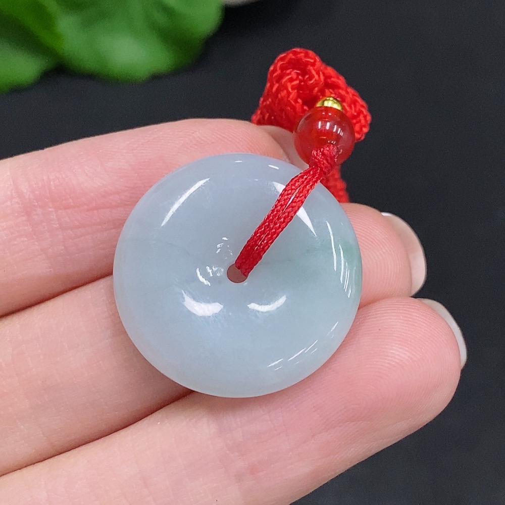 F34003235 Jadeite Safety Buckle Total Weight Approx. 7.7g (Including Rope Weight) With Non-Jade Beads