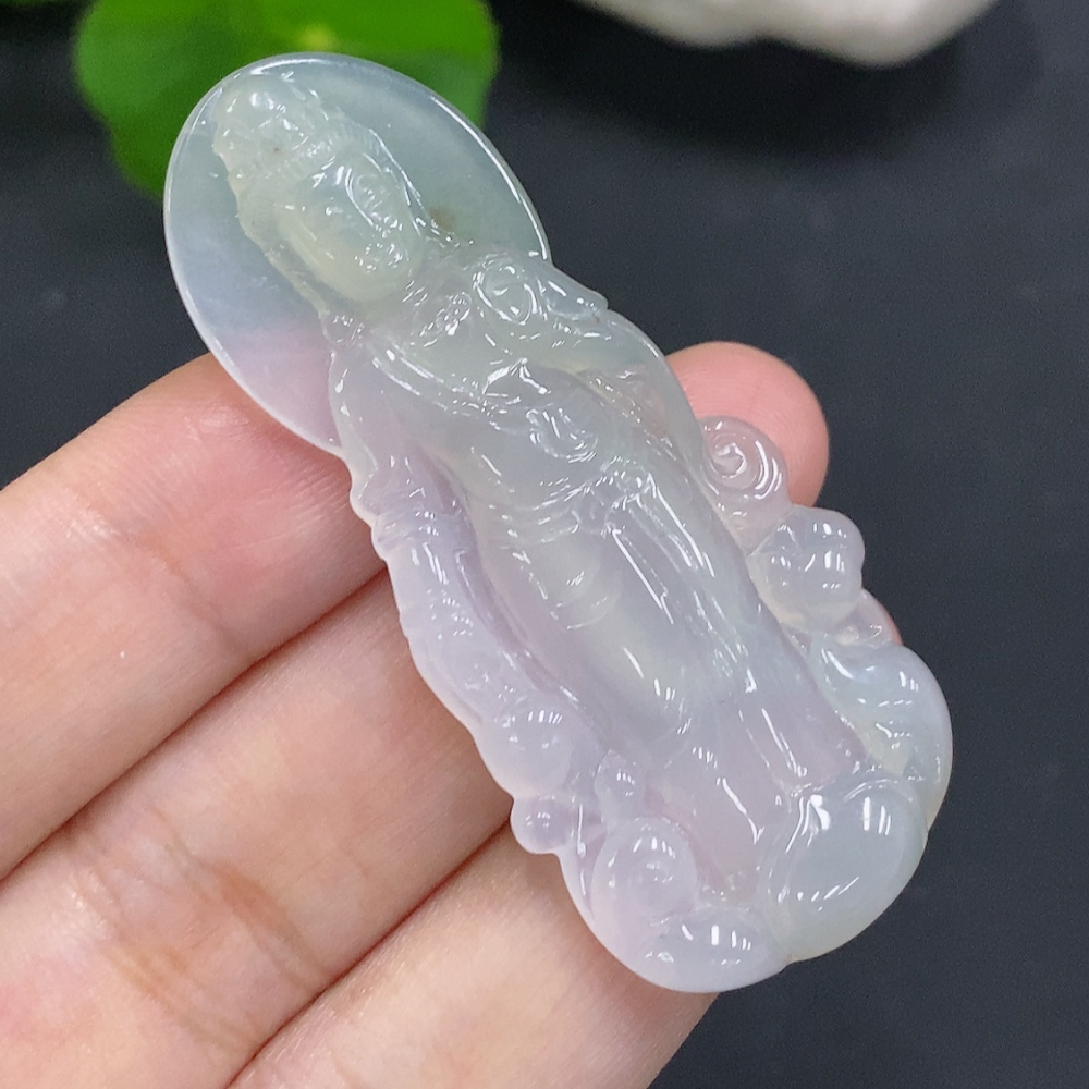 F31622082 Jadeite Guanyin Pendant, Total Weight Approx. 11g