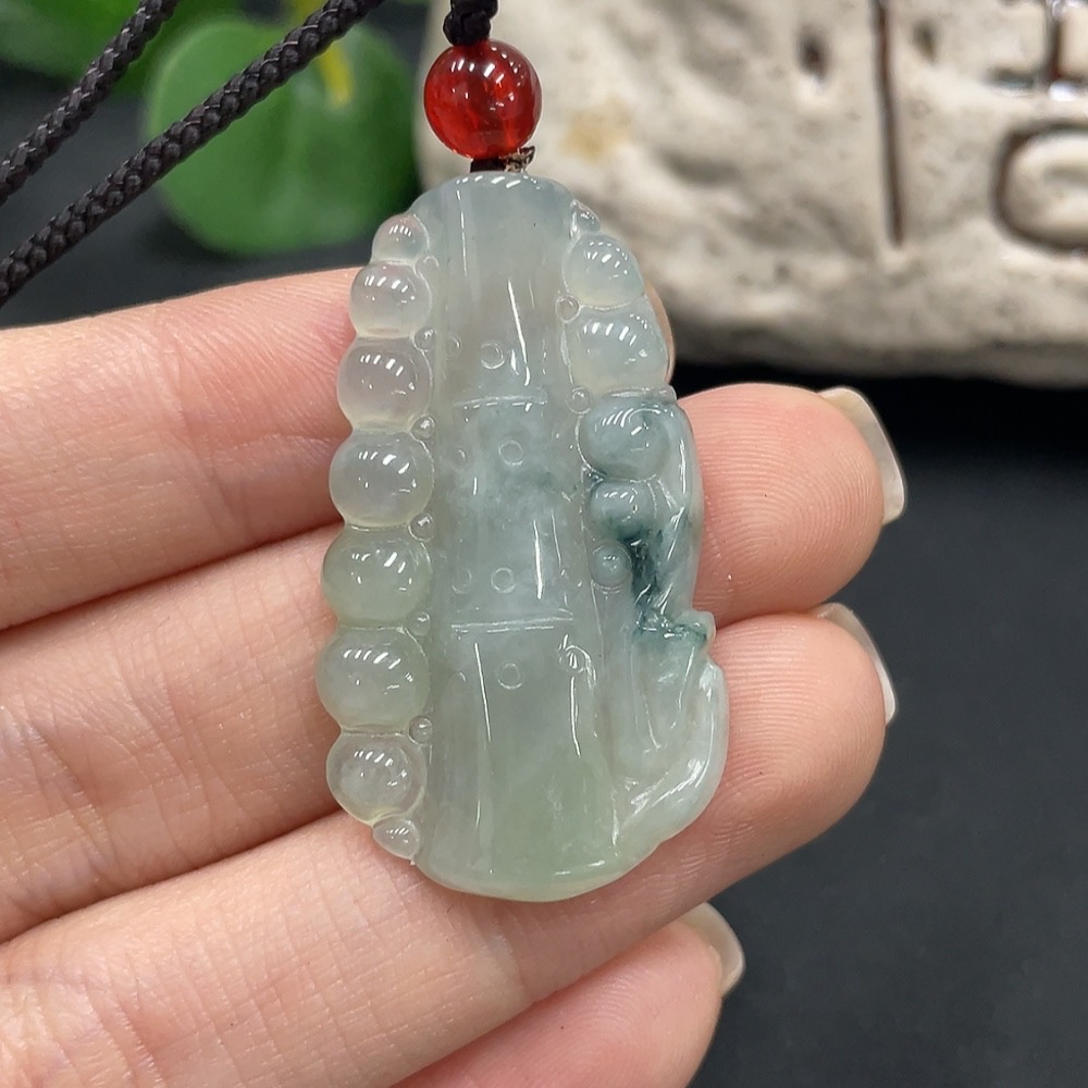 F11201907 JadeitePendant Bamboo Joint